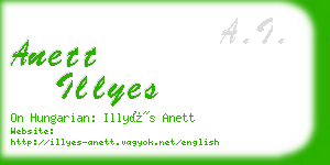 anett illyes business card